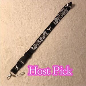 ✅2X Host Pick✅ Black Love Pink Lanyard, NWOT